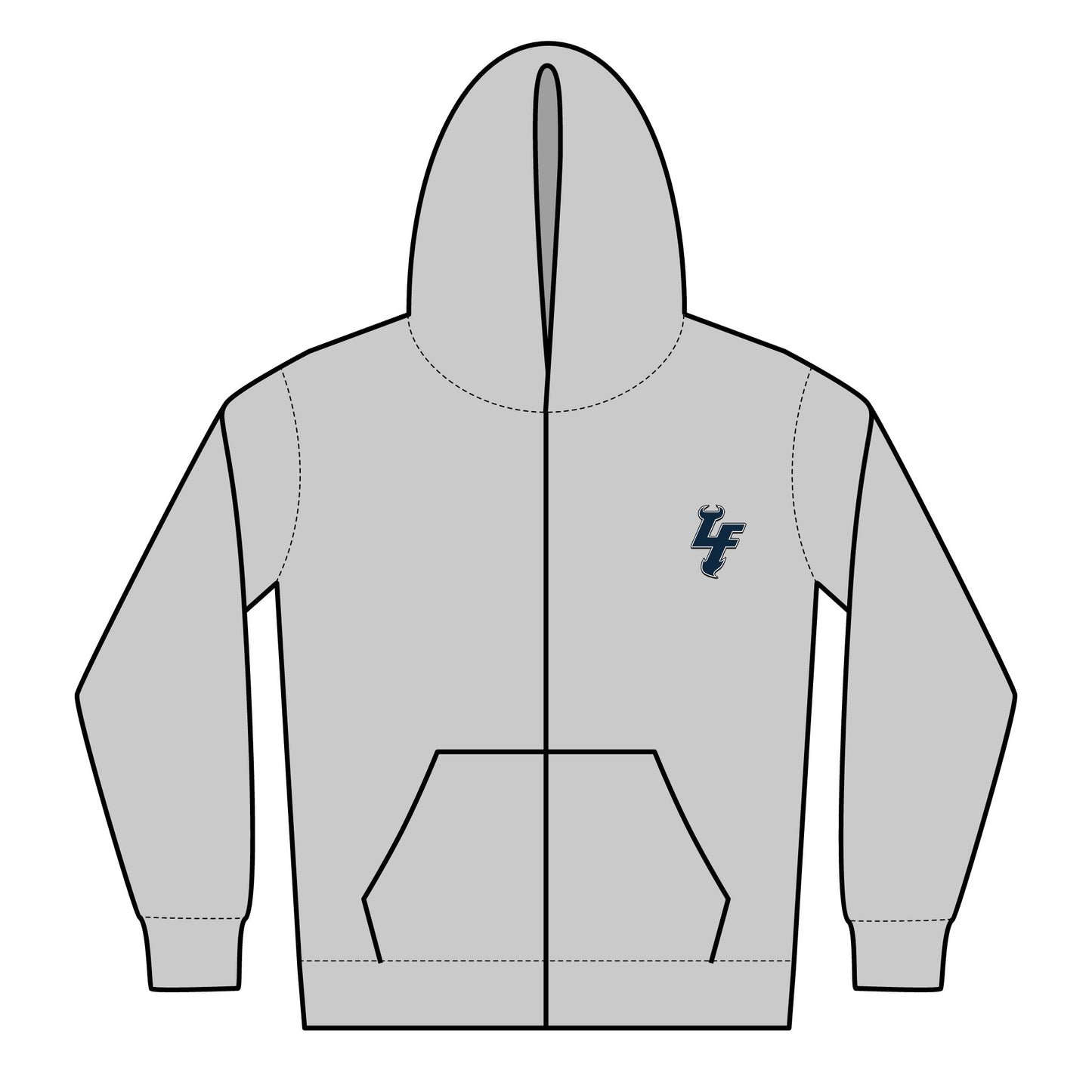 Lake Fenton Wrestling Club Youth Zip-Up Hoodie – Vintage Varsity Edition