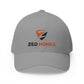 Grey FlexFit Cap with Zed Honra embroidered logo – front view