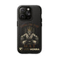 Phone case with a skull in a Zed Honra kimono and crown, text 'King of the Mat' and 'Zed Honra' logo.