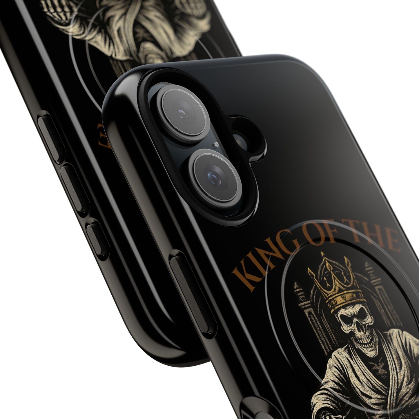 Phone case with a skull in a Zed Honra kimono and crown, text 'King of the Mat' and 'Zed Honra' logo.
