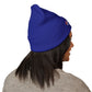 Zed Honra Embroidered Beanie – White, Black, Royal Blue
