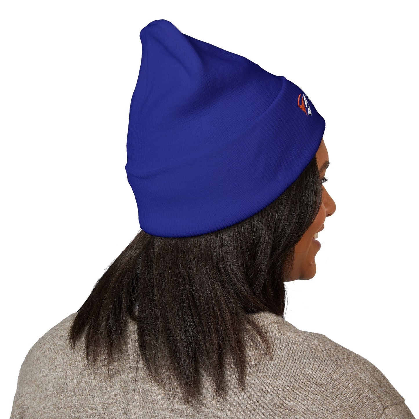 Zed Honra Embroidered Beanie – White, Black, Royal Blue