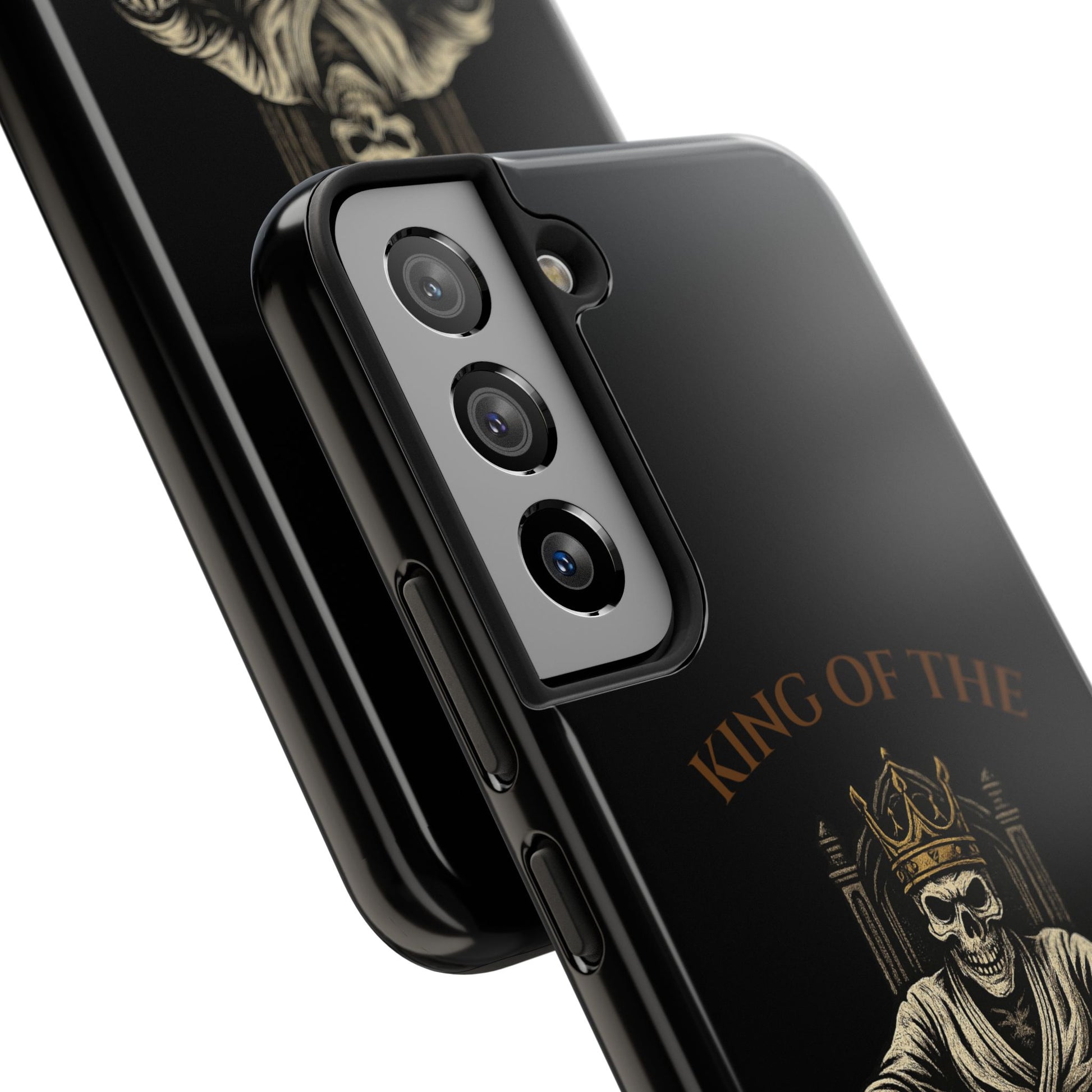 Phone case with a skull in a Zed Honra kimono and crown, text 'King of the Mat' and 'Zed Honra' logo.
