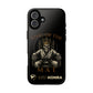 Phone case with a skull in a Zed Honra kimono and crown, text 'King of the Mat' and 'Zed Honra' logo.