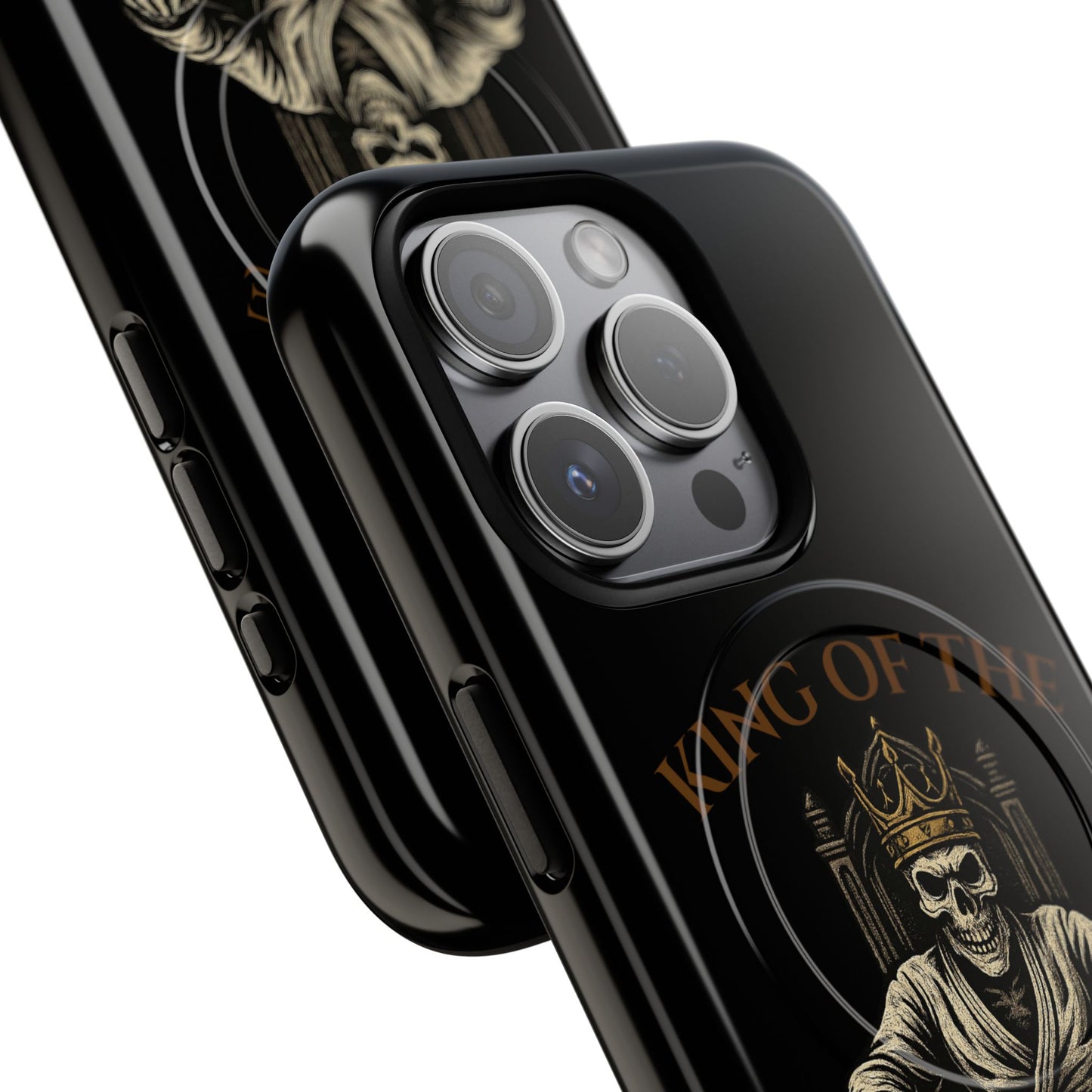 Phone case with a skull in a Zed Honra kimono and crown, text 'King of the Mat' and 'Zed Honra' logo.