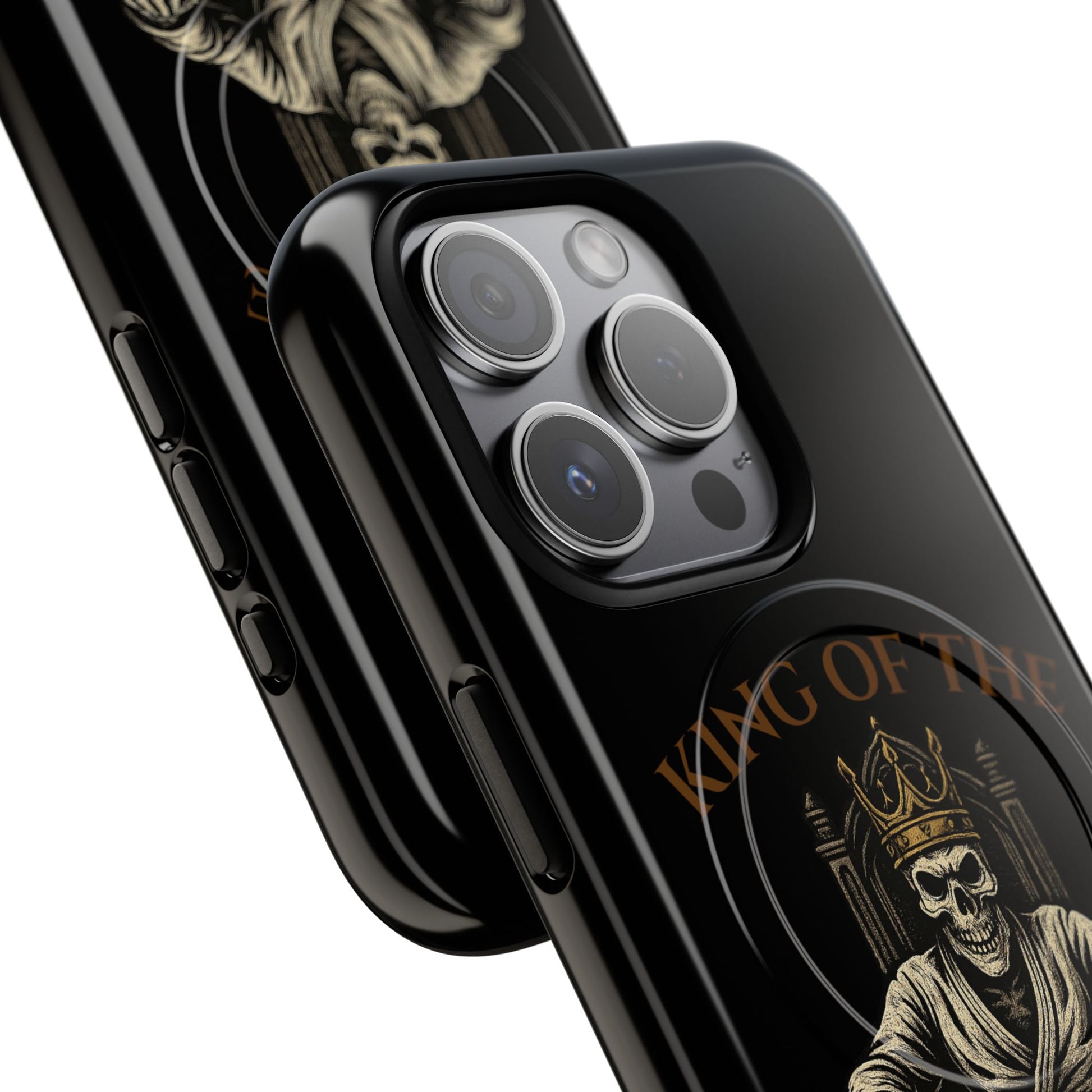 Phone case with a skull in a Zed Honra kimono and crown, text 'King of the Mat' and 'Zed Honra' logo.