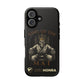 Phone case with a skull in a Zed Honra kimono and crown, text 'King of the Mat' and 'Zed Honra' logo.