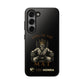 Phone case with a skull in a Zed Honra kimono and crown, text 'King of the Mat' and 'Zed Honra' logo.