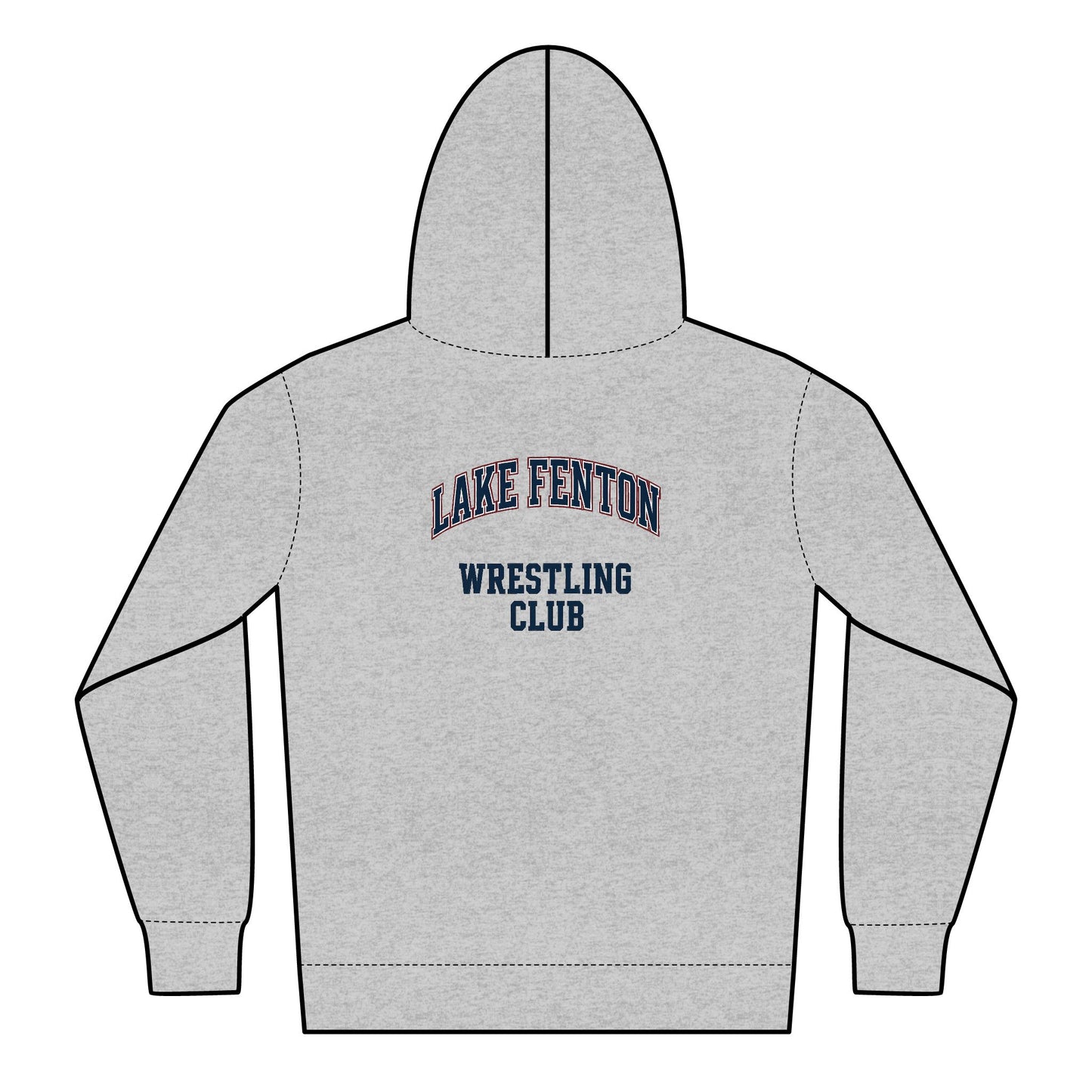 Lake Fenton Wrestling Club Youth Zip-Up Hoodie – Vintage Varsity Edition