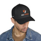 Black FlexFit Cap – side profile view on model