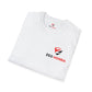 White t-shirt with ZED HONRA logo on a white background