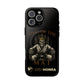 Phone case with a skull in a Zed Honra kimono and crown, text 'King of the Mat' and 'Zed Honra' logo.