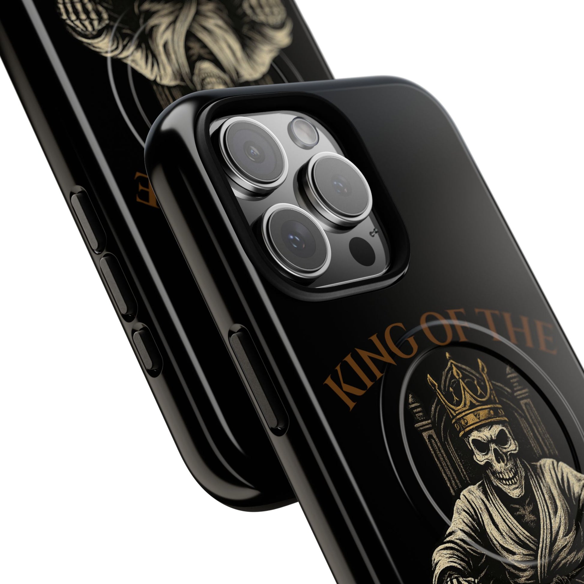 Phone case with a skull in a Zed Honra kimono and crown, text 'King of the Mat' and 'Zed Honra' logo.