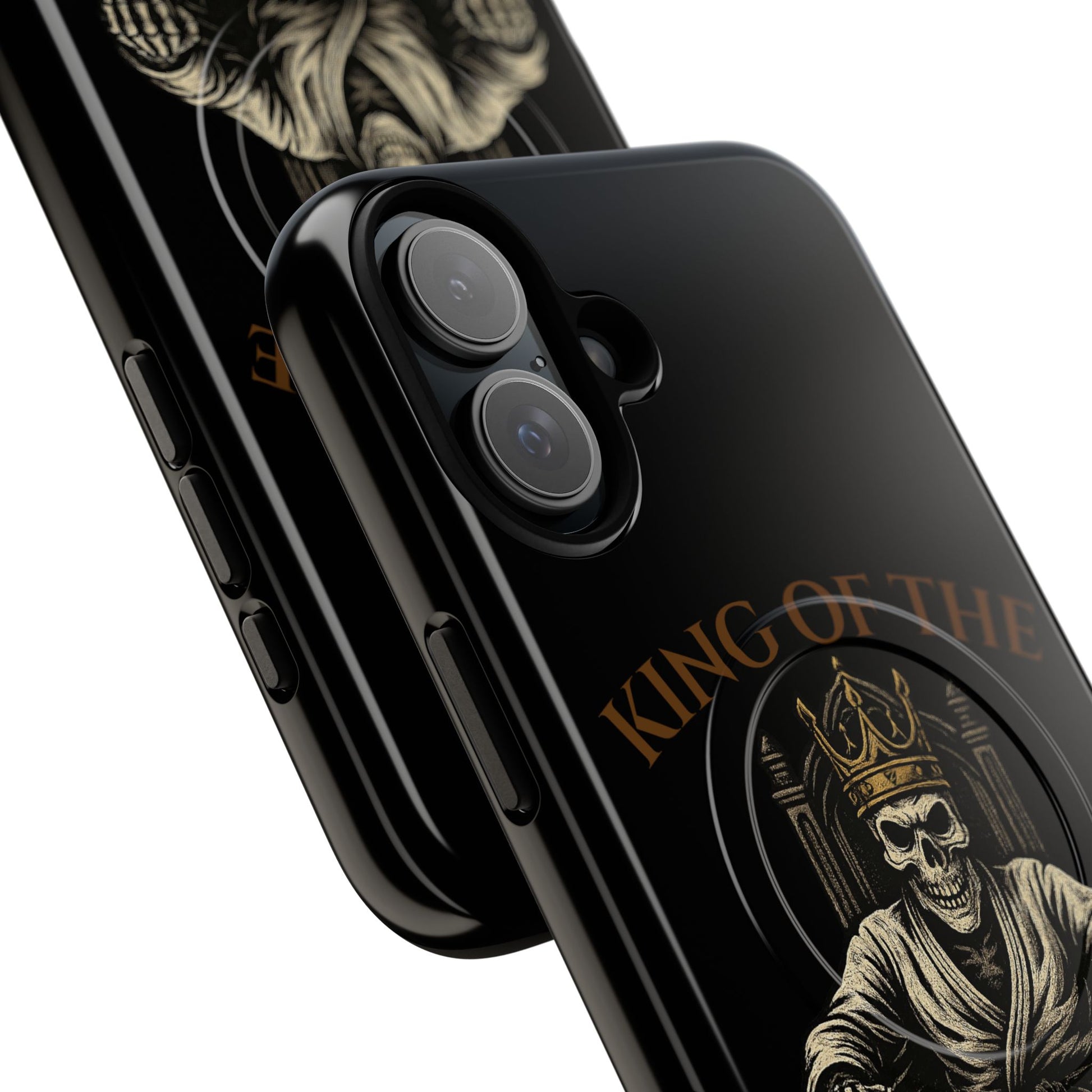 Phone case with a skull in a Zed Honra kimono and crown, text 'King of the Mat' and 'Zed Honra' logo.