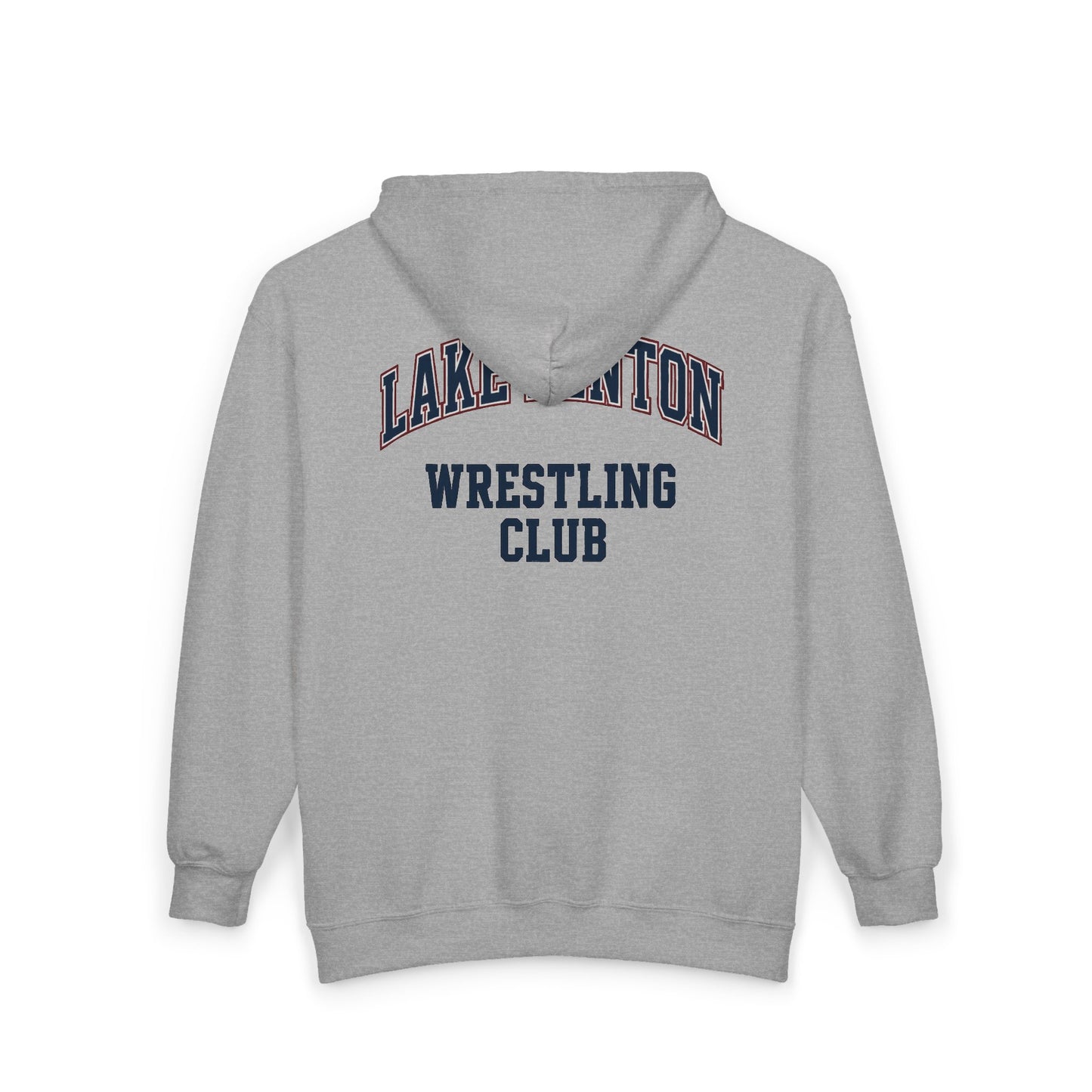 Lake Fenton Wrestling Club Zip-Up Hoodie — Vintage Varsity Edition (Adult)
