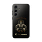 Phone case with a skull in a Zed Honra kimono and crown, text 'King of the Mat' and 'Zed Honra' logo.