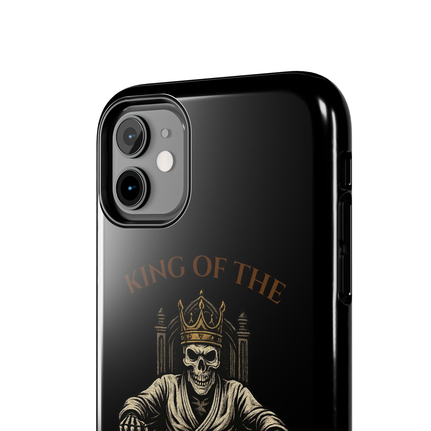 Phone case with a skull in a Zed Honra kimono and crown, text 'King of the Mat' and 'Zed Honra' logo.
