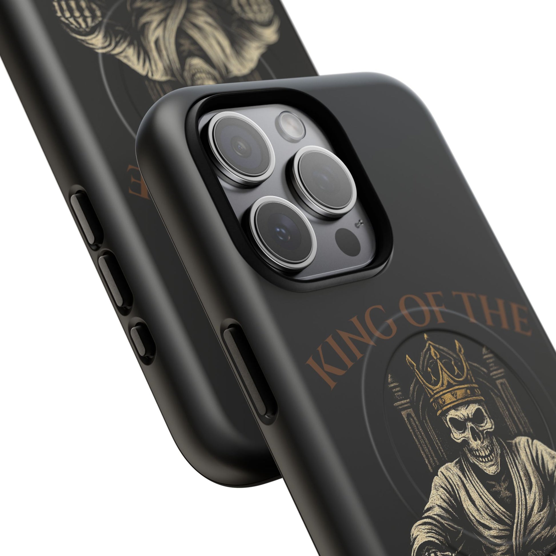 Phone case with a skull in a Zed Honra kimono and crown, text 'King of the Mat' and 'Zed Honra' logo.