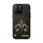 Phone case with a skull in a Zed Honra kimono and crown, text 'King of the Mat' and 'Zed Honra' logo.
