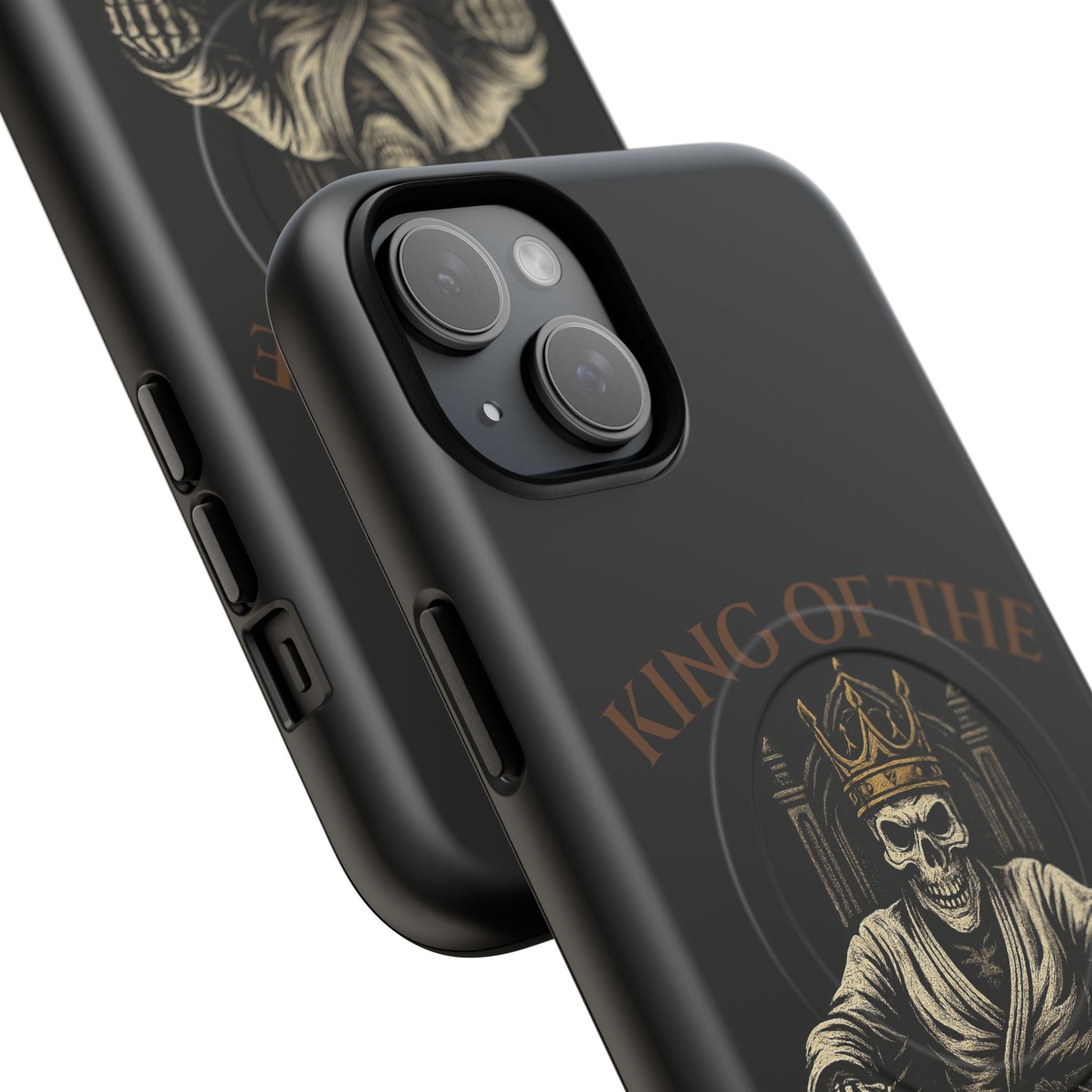 Phone case with a skull in a Zed Honra kimono and crown, text 'King of the Mat' and 'Zed Honra' logo.