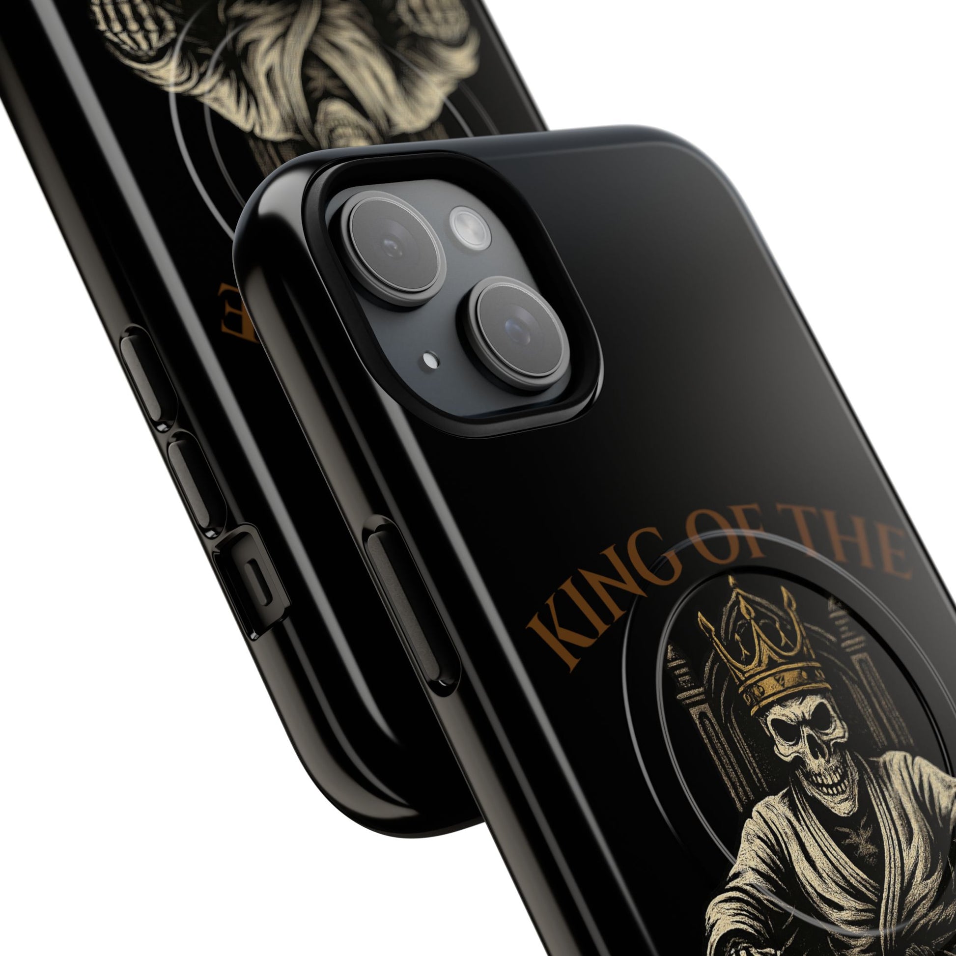 Phone case with a skull in a Zed Honra kimono and crown, text 'King of the Mat' and 'Zed Honra' logo.