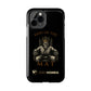 Phone case with a skull in a Zed Honra kimono and crown, text 'King of the Mat' and 'Zed Honra' logo.