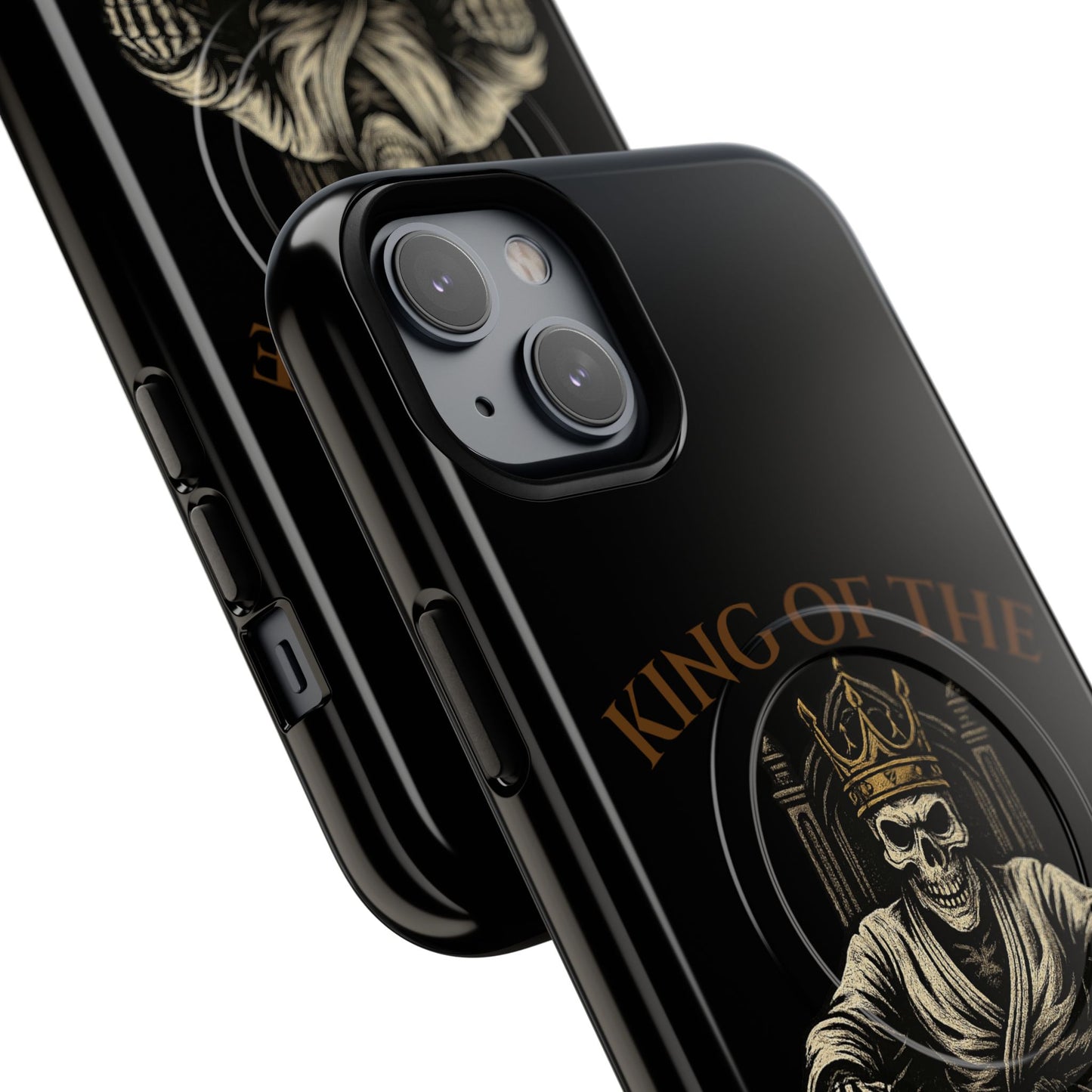 Phone case with a skull in a Zed Honra kimono and crown, text 'King of the Mat' and 'Zed Honra' logo.