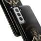 Phone case with a skull in a Zed Honra kimono and crown, text 'King of the Mat' and 'Zed Honra' logo.