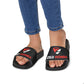 Zed Honra youth sandals in black – worn by child, front view