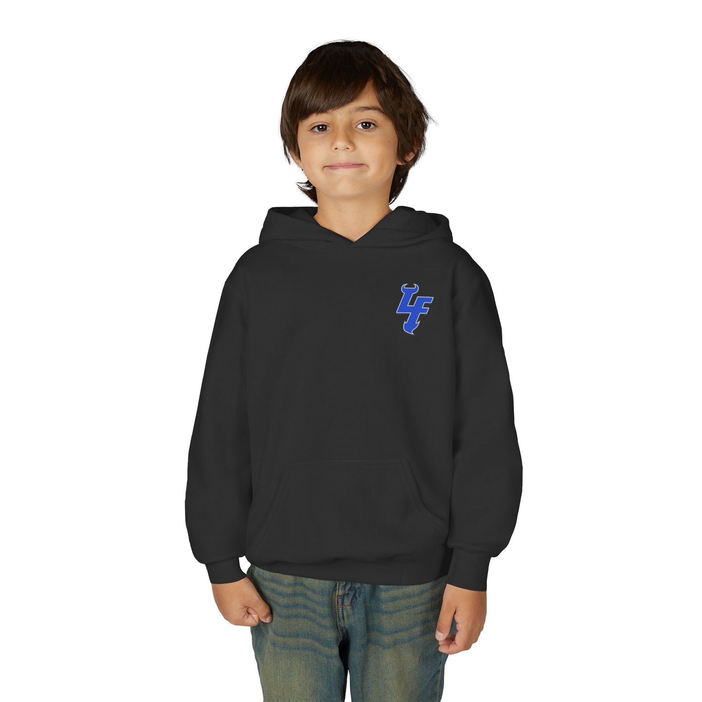 Youth Lake Fenton “Seek & Destroy” Wrestling Hoodie – 2026 Mascot Back Print