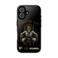 Phone case with a skull in a Zed Honra kimono and crown, text 'King of the Mat' and 'Zed Honra' logo.