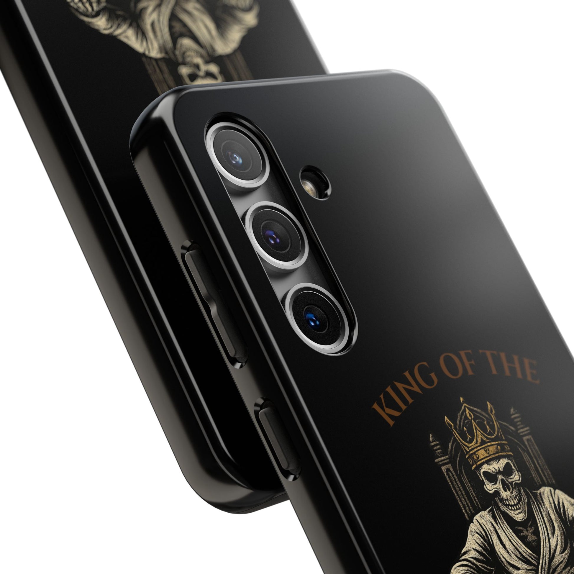 Phone case with a skull in a Zed Honra kimono and crown, text 'King of the Mat' and 'Zed Honra' logo.