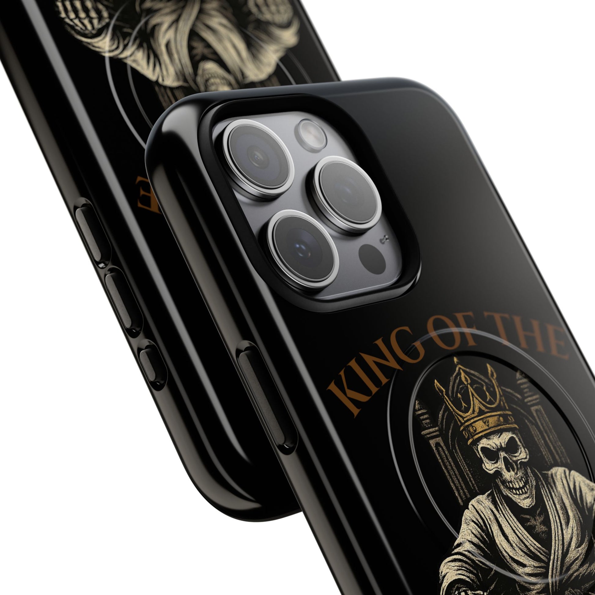 Phone case with a skull in a Zed Honra kimono and crown, text 'King of the Mat' and 'Zed Honra' logo.