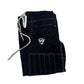 Black Pants with white drawstring and logo on a white background