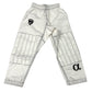 Zed Honra Youth Alpha Gi – Front View of White BJJ Ripstop Pants with Reinforced Stitching