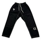 Zed Honra Youth Alpha Gi – Front View of Black BJJ Ripstop Pants with Reinforced Stitching