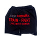 Zed Honra Model 1 Youth No-Gi Shorts – Left Leg with ‘Train. Fight. Live with Honor’ Tagline