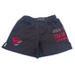 Zed Honra Model 1 No-Gi Shorts – Front View, Premium Black Fight Shorts for BJJ and MMA